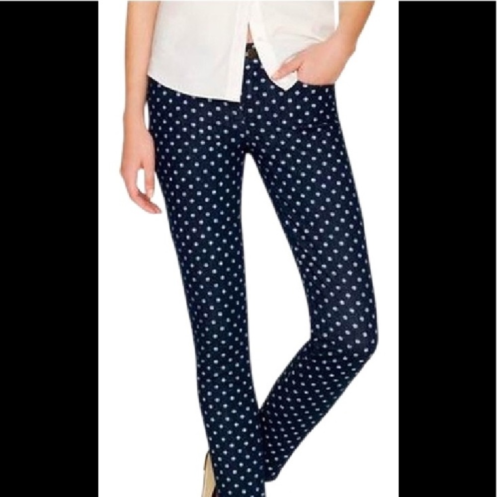 Blue white poka dot jeans!